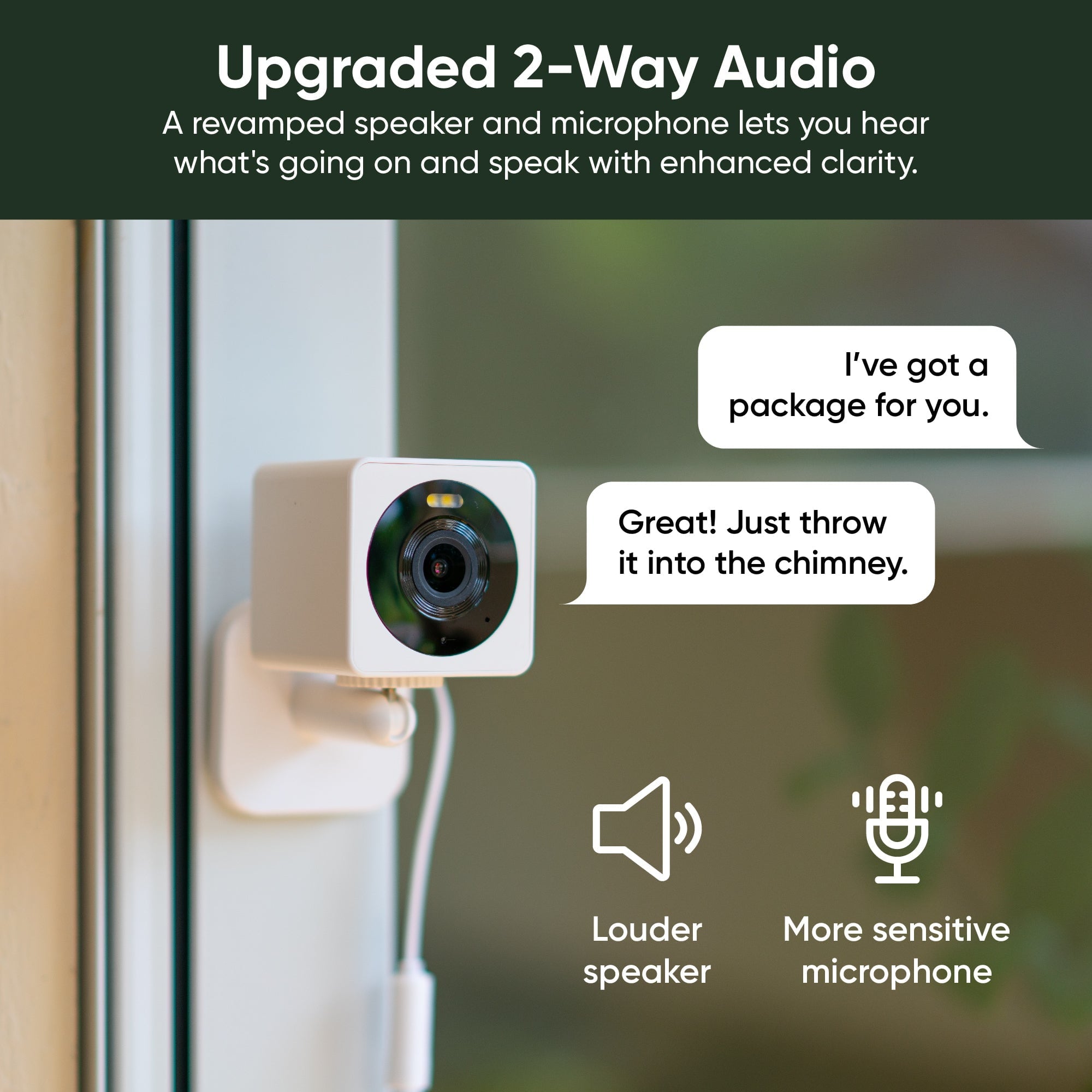 Security Camera Outdoor, Cam OG 1080p HD Camera for Home Security Indoor Camera, Color Night Vision, Spotlight, 2-Way Audio, Cloud &amp; Local Storage, Black, 1 Pack