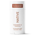 Native Whole Body Deodorant For Women, Aluminum Free Deodorant Stick, Coconut &amp; Vanilla, 2.4oz