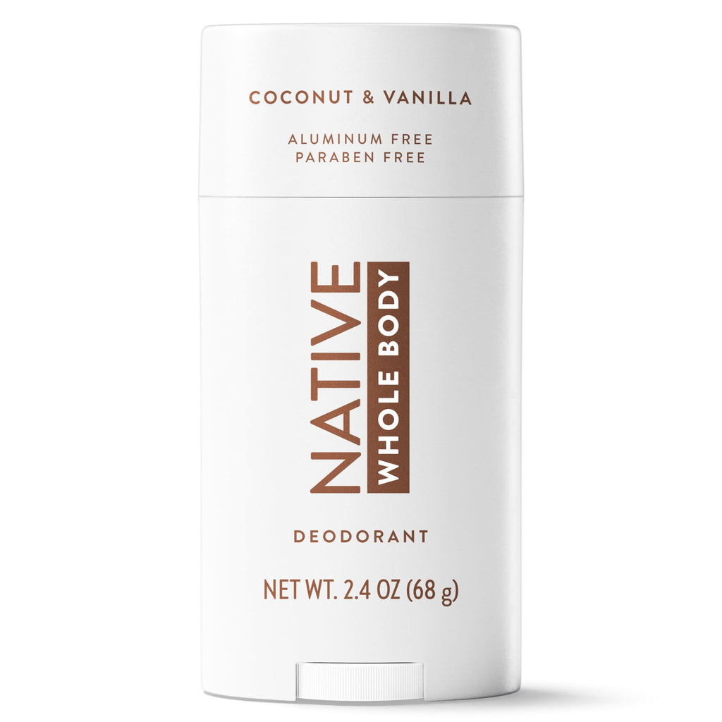 Native Whole Body Deodorant For Women, Aluminum Free Deodorant Stick, Coconut &amp; Vanilla, 2.4oz