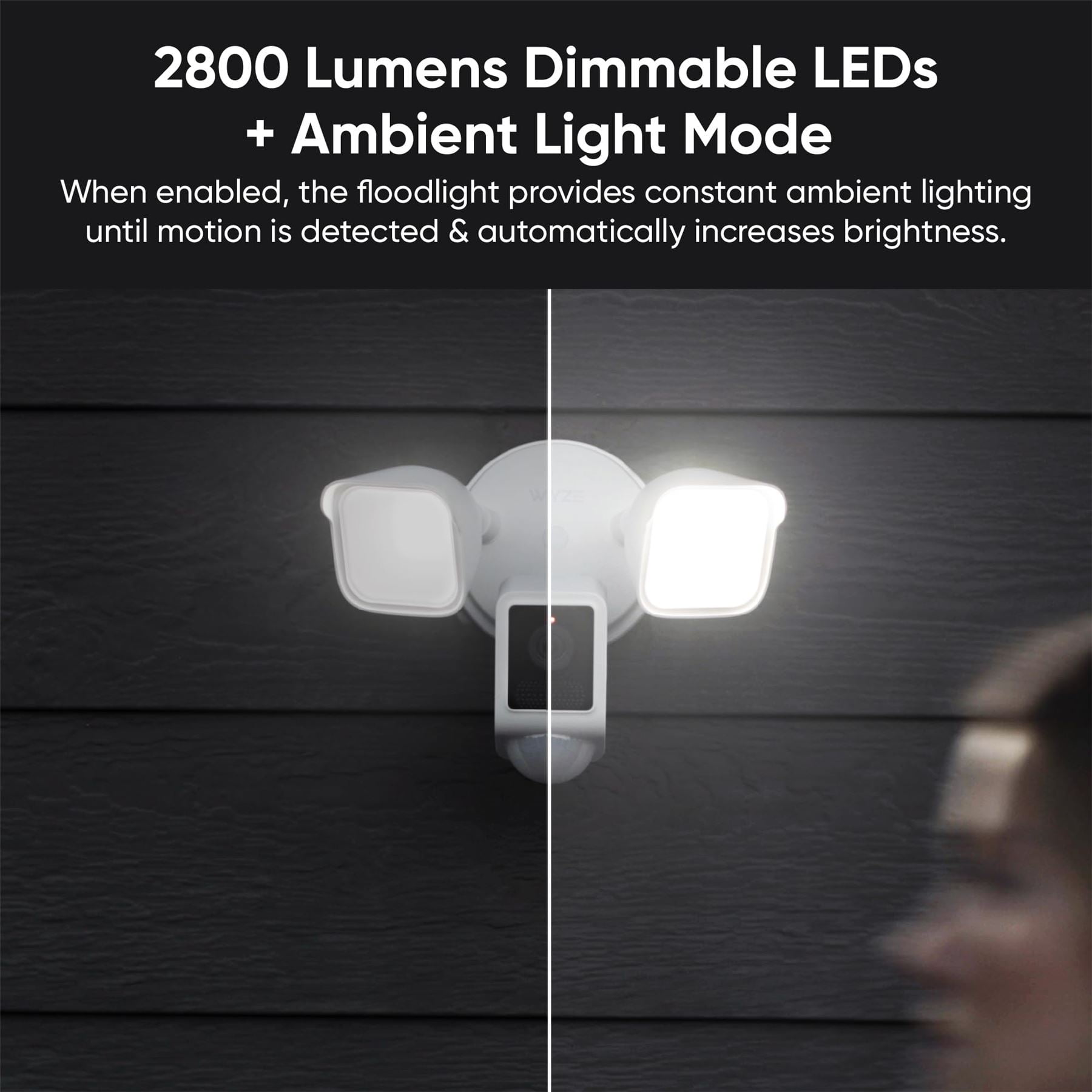 2K HD Outdoor Security Cam, Motion Light, Color Night Vision, 105db Siren, Floodlight Camera v2, 2800-Lumen LEDs