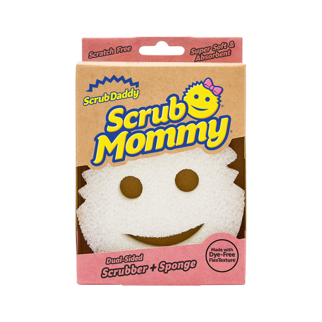 Dye Free Scrub Mommy - Non-Scratch Dish Scrubber Cleaning Sponge Multi-Surface Safe – Dye Free Dual-Sided Dish Sponge for Scrubbing and Wiping, 1 Count
