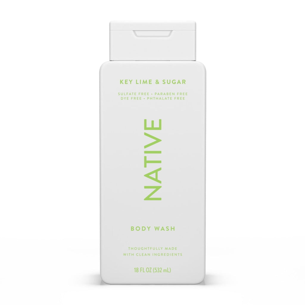 Body Wash, Key Lime &amp; Sugar, Sulfate Free, Naturally Derived Ingredients, 24hr Freshness, for Women &amp; Men, 18 fl oz