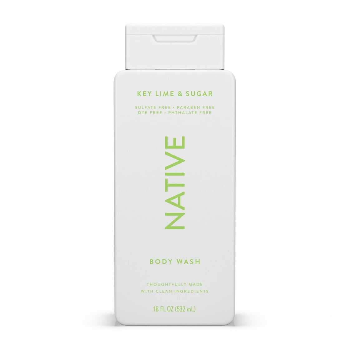 Body Wash, Key Lime &amp; Sugar, Sulfate Free, Naturally Derived Ingredients, 24hr Freshness, for Women &amp; Men, 18 fl oz