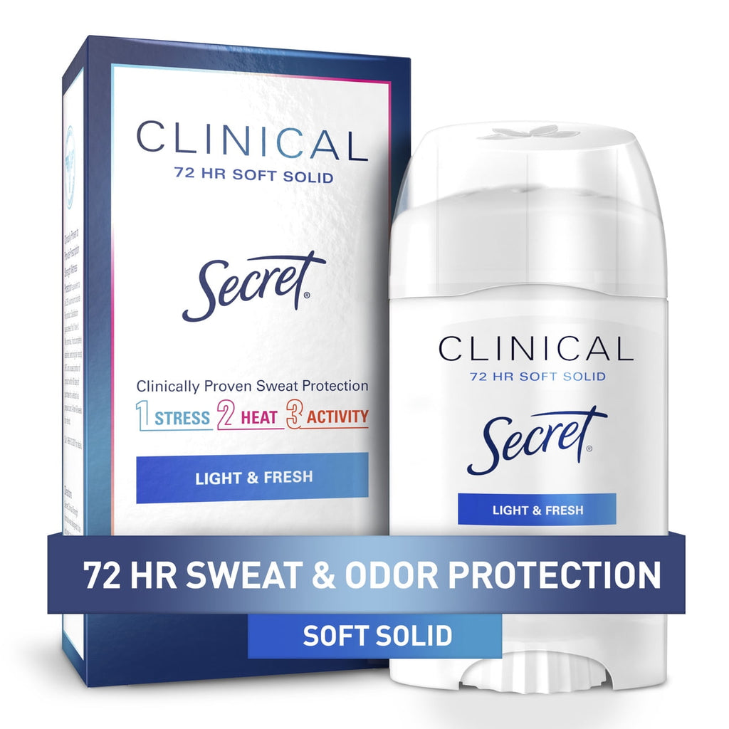 Clinical Soft Solid Antiperspirant Deodorant for Women, Light &amp; Fresh, 1.6 oz