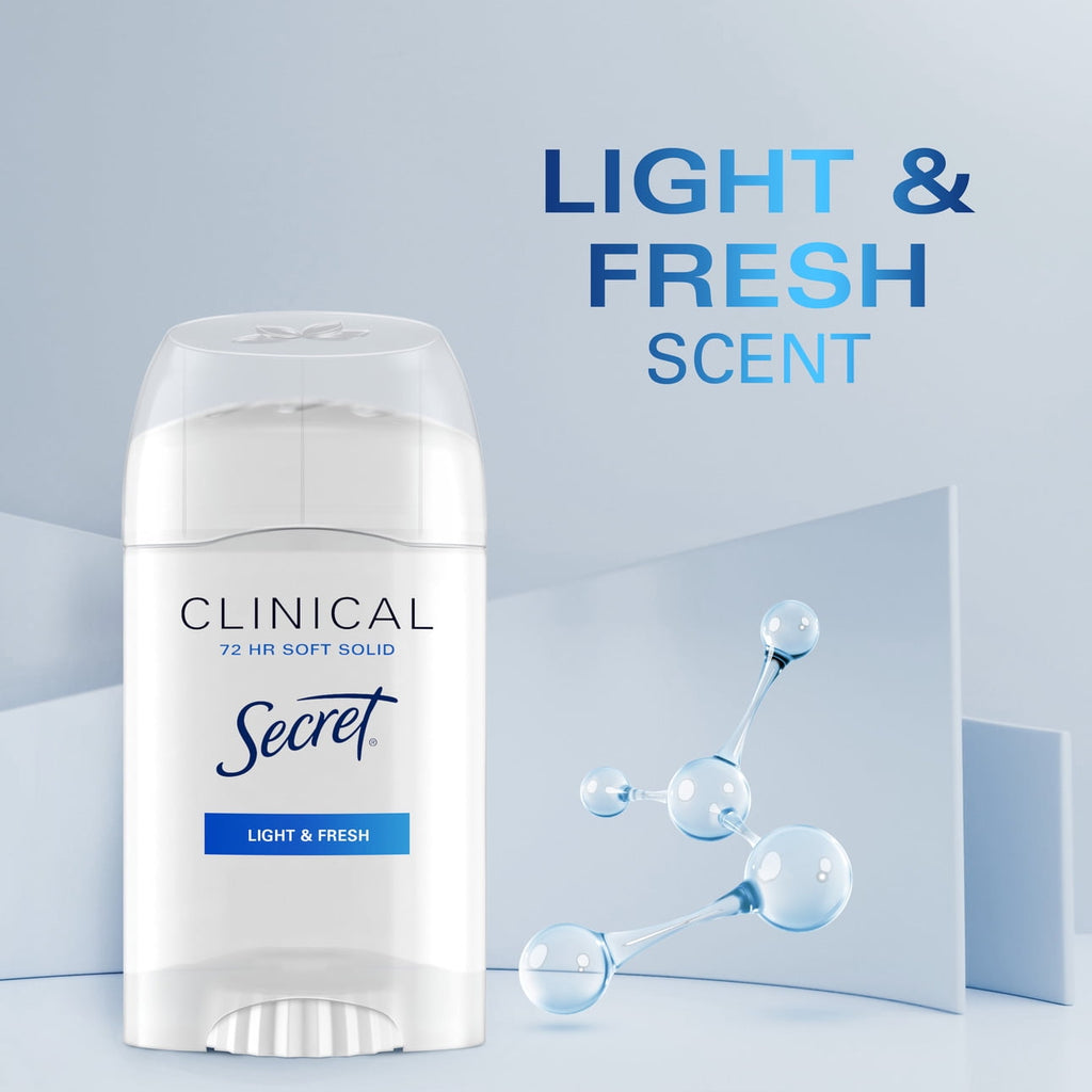 Clinical Soft Solid Antiperspirant Deodorant for Women, Light &amp; Fresh, 1.6 oz