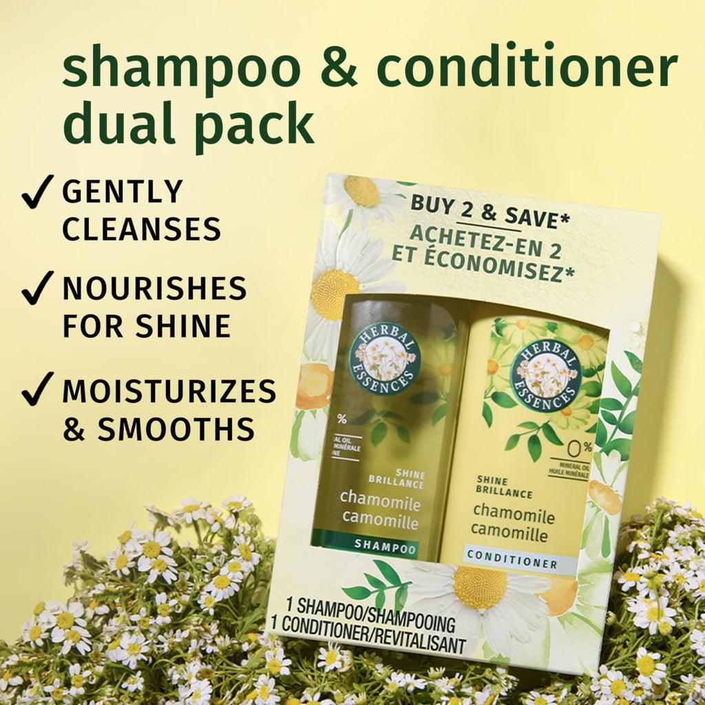 Shine Collection Chamomile Shampoo &amp; Conditioner Set, 27 oz, Mineral Oil Free