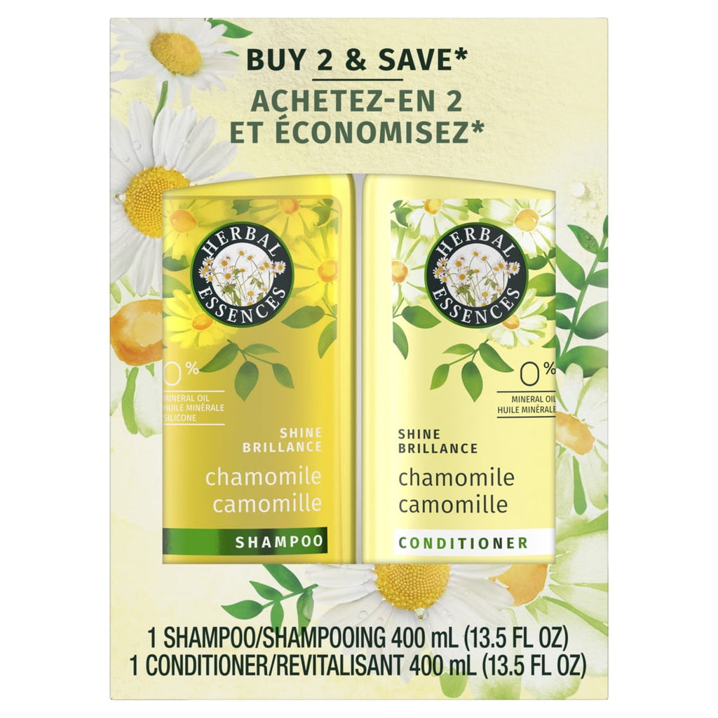 Shine Collection Chamomile Shampoo &amp; Conditioner Set, 27 oz, Mineral Oil Free