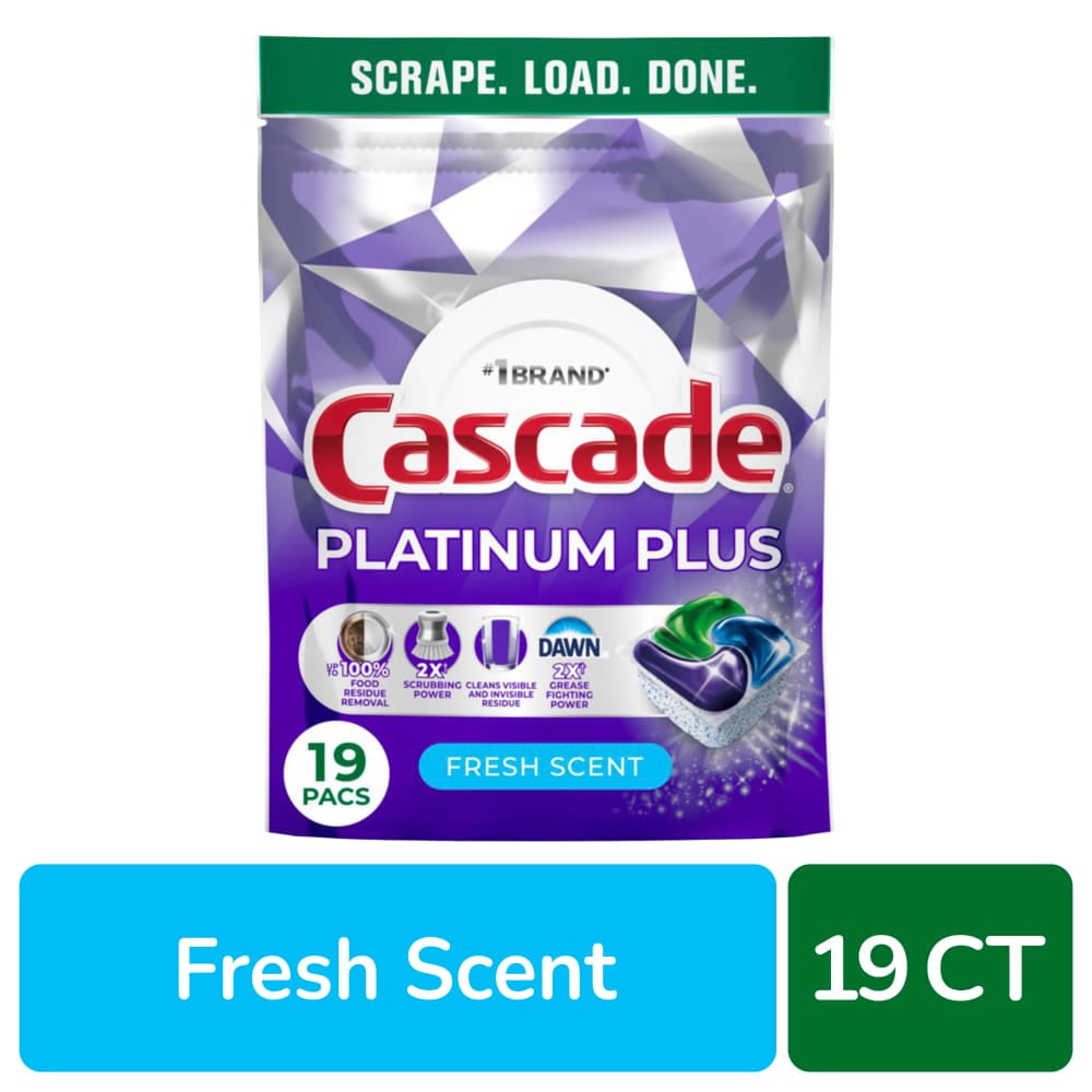 Platinum Plus ActionPacs With Dawn Lemon Scented Auto Dishwashing Pacs - 19 ct