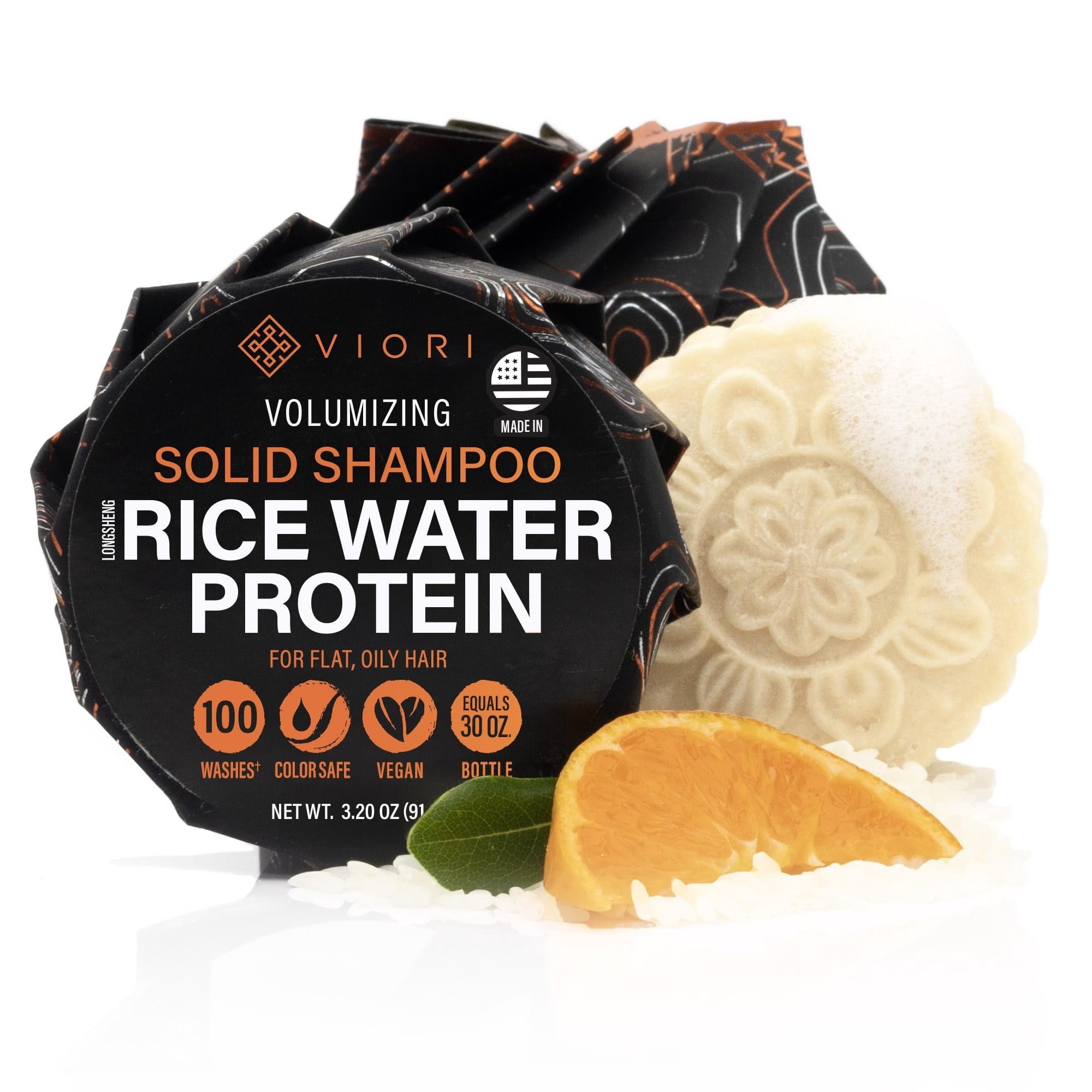 Citrus Yao Shampoo Bar Made with Rice Water- Volumizing