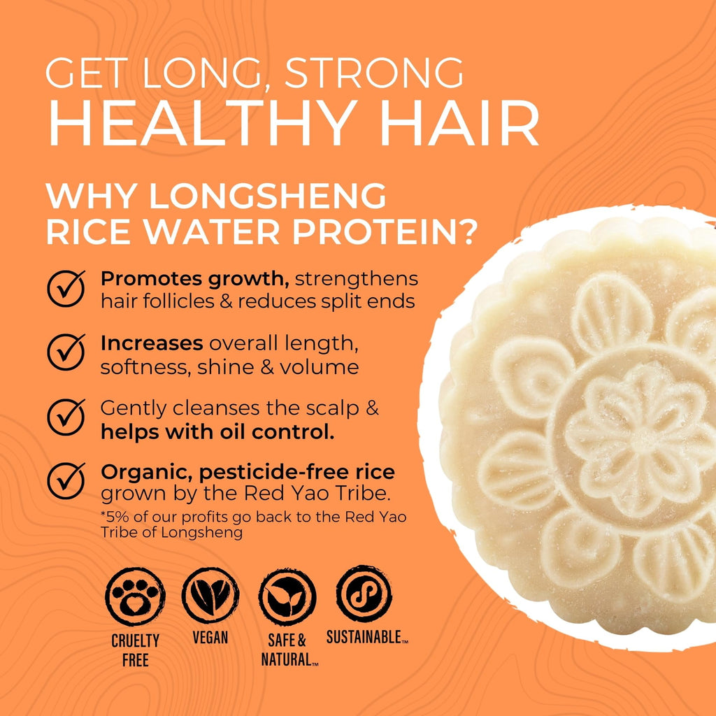 Citrus Yao Shampoo Bar Made with Rice Water- Volumizing
