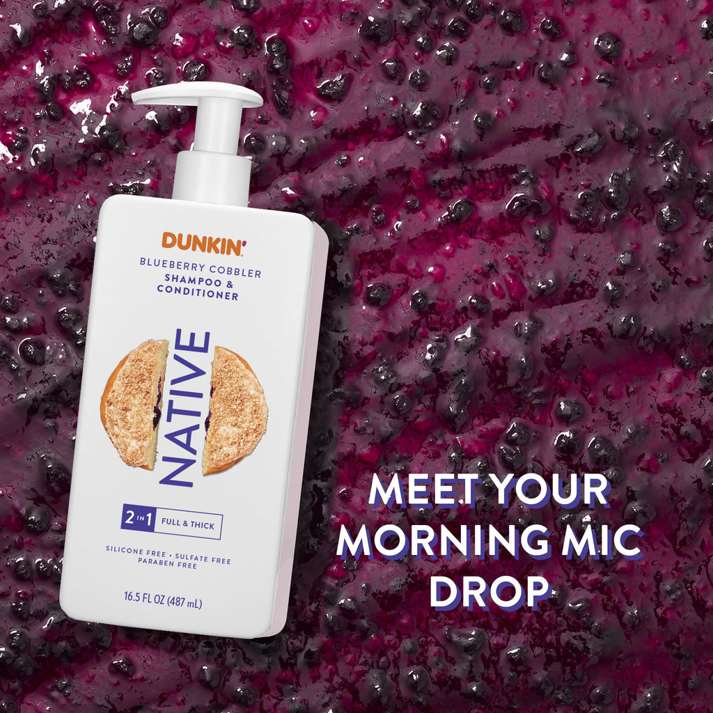 2in1 Shampoo and Conditioner, Dunkin' Blueberry Cobbler, Sulfate Free, 16.5 fl oz