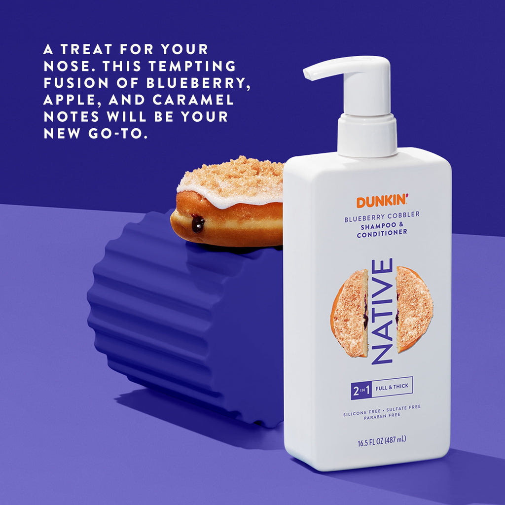 2in1 Shampoo and Conditioner, Dunkin' Blueberry Cobbler, Sulfate Free, 16.5 fl oz