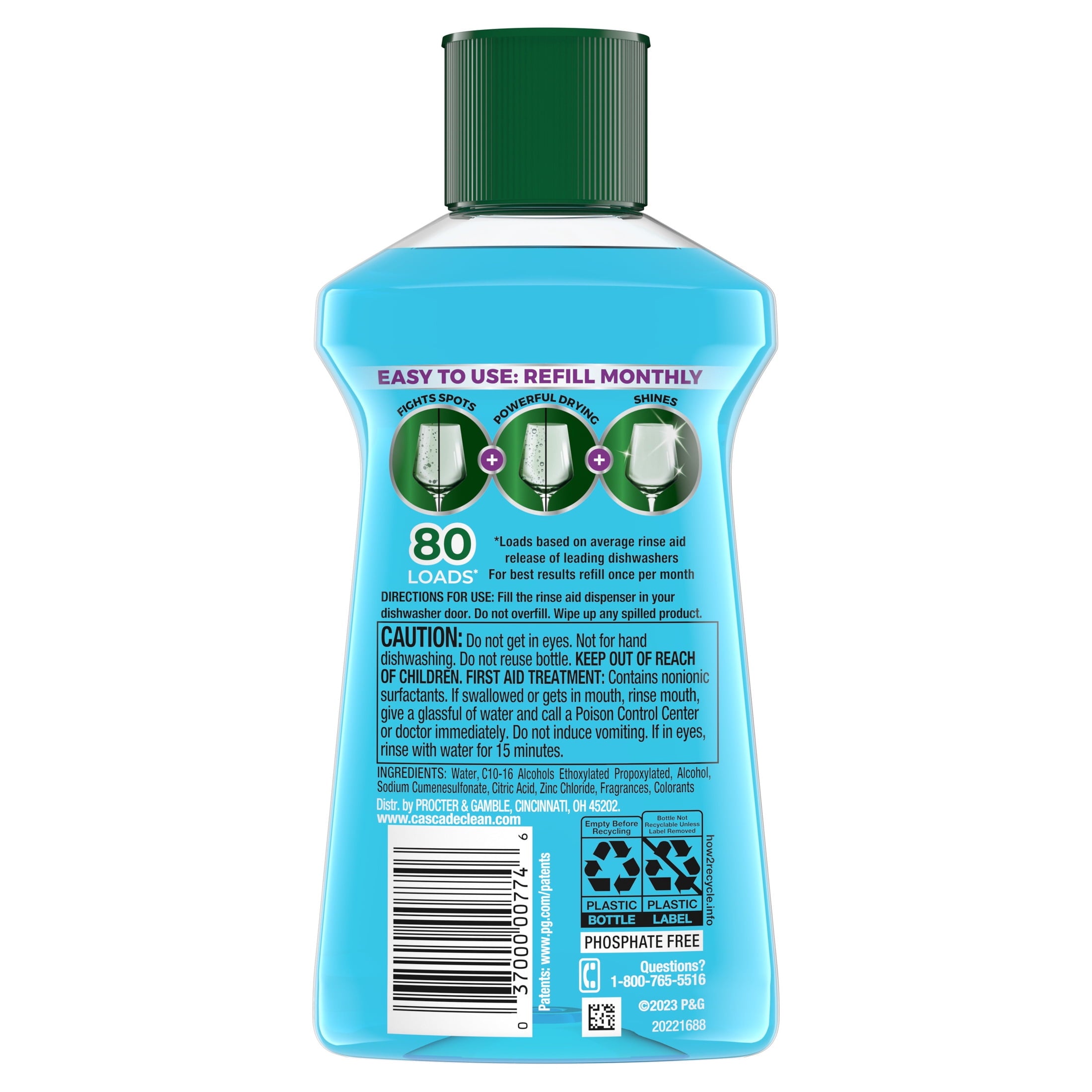 Platinum Rinse Aid, Dishwasher Rinse Agent and Drying Agent, 8.45 fl oz