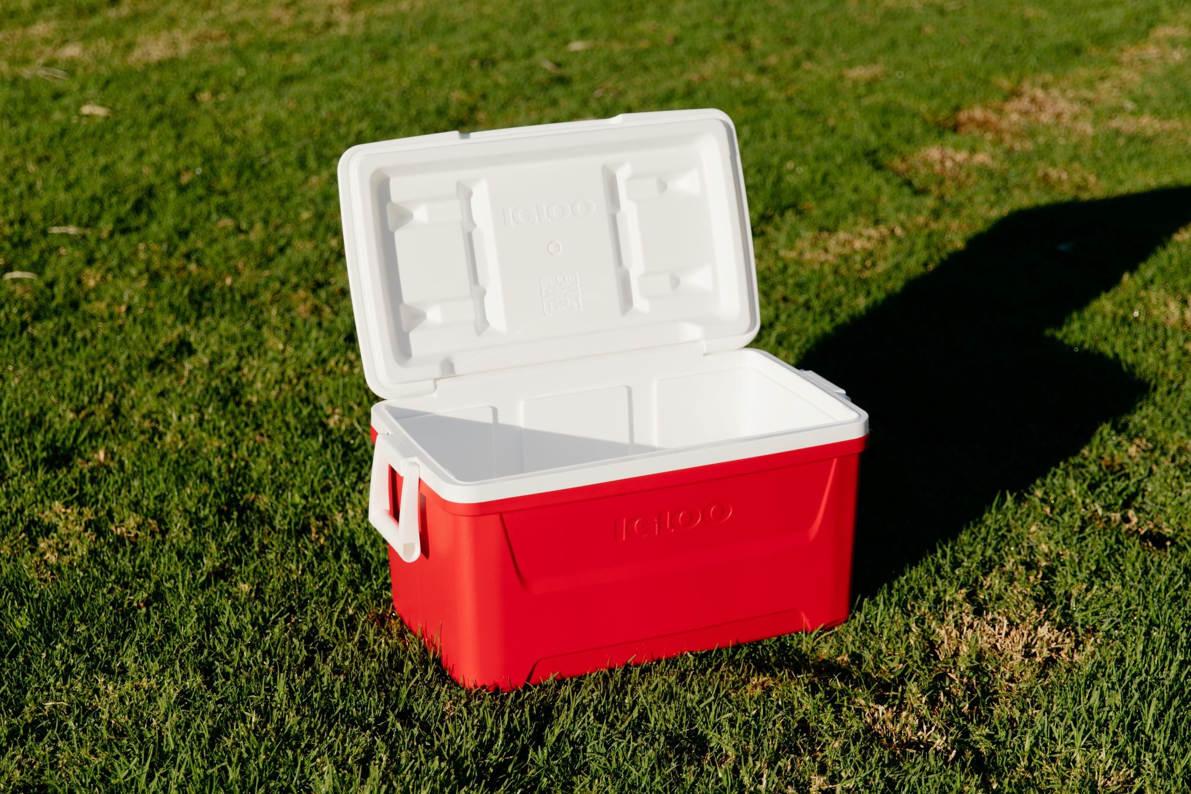 48 QT Laguna Hard Sided Ice Chest Cooler, Red