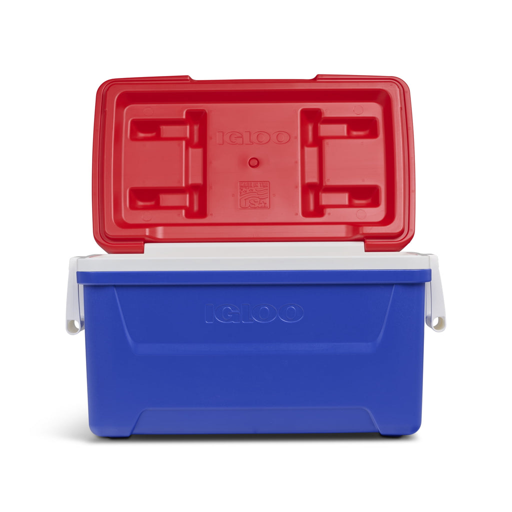 48 QT Laguna Hard Sided Ice Chest Cooler, Red