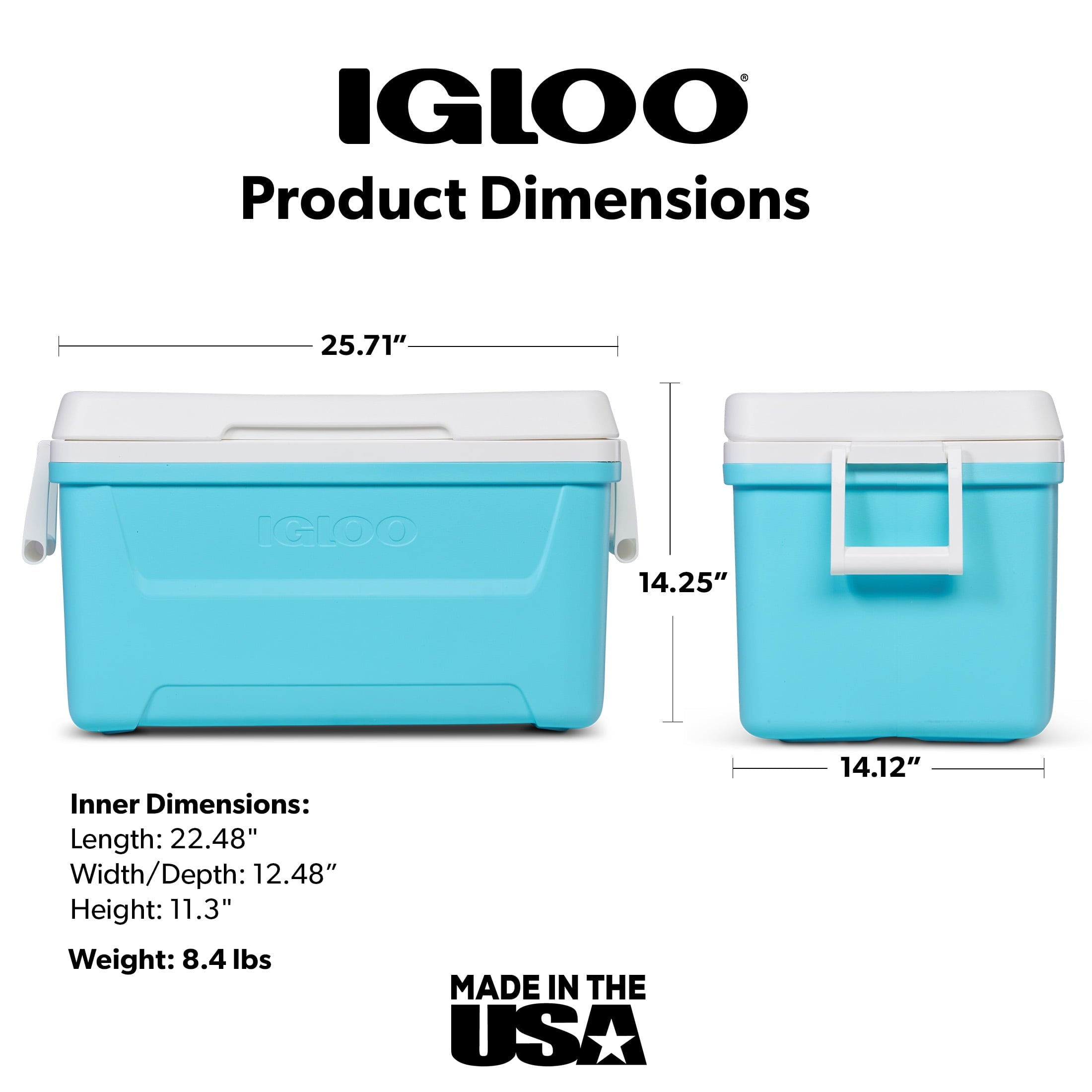 48 QT Laguna Hard Sided Ice Chest Cooler, Red