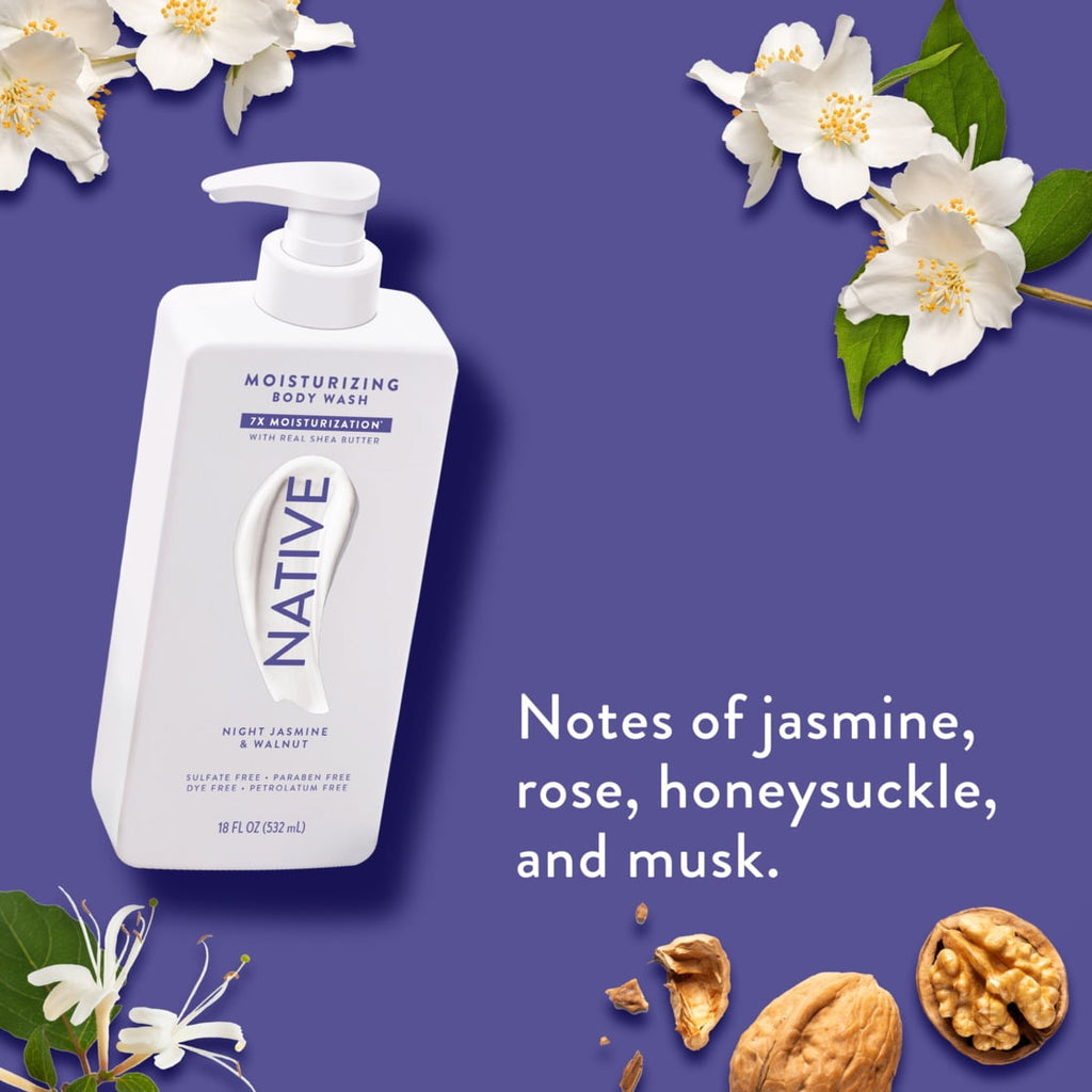 Night Jasmine &amp; Walnut Moisturizing Body Wash 18oz