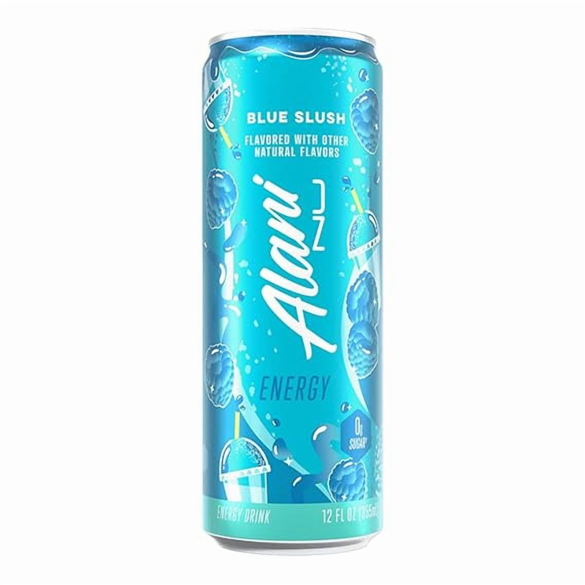 New Alani Energy Drinks Variety Pack - Blue Slush, Pink Slush, Watermelon Wave, Sugar-Free &amp; Low-Calorie (12 fl oz, Pack of 6)