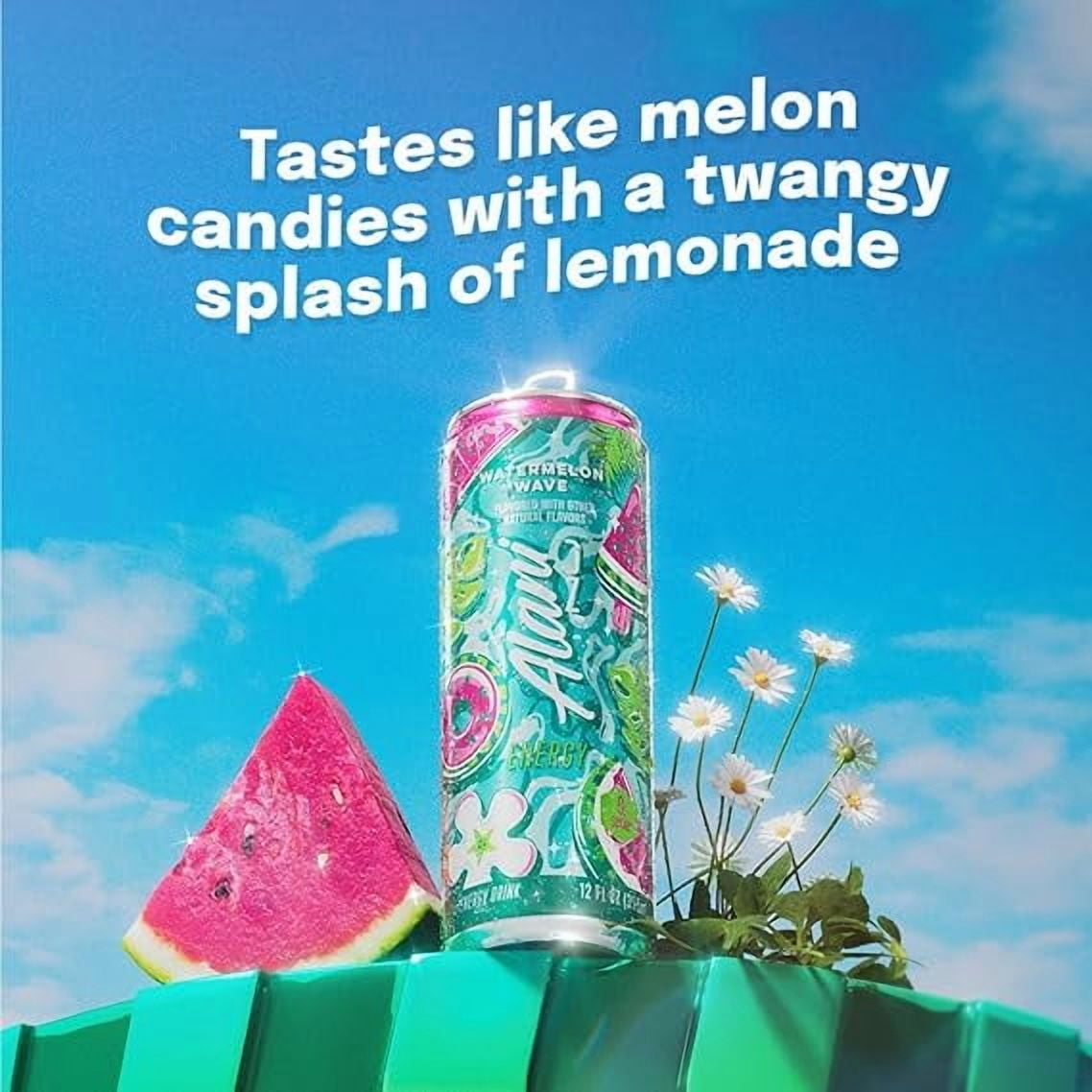 New Alani Energy Drinks Variety Pack - Blue Slush, Pink Slush, Watermelon Wave, Sugar-Free &amp; Low-Calorie (12 fl oz, Pack of 6)