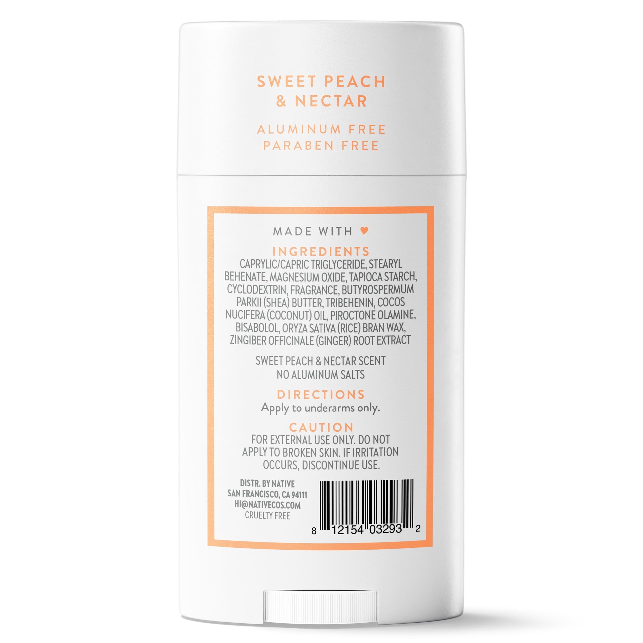 Aluminum-Free Deodorant, Sweet Peach &amp; Nectar, 2.65 oz