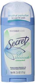 Anti-Perspirant Deodorant Invisible Solid Unscented 2.60 oz (Pack of 3)