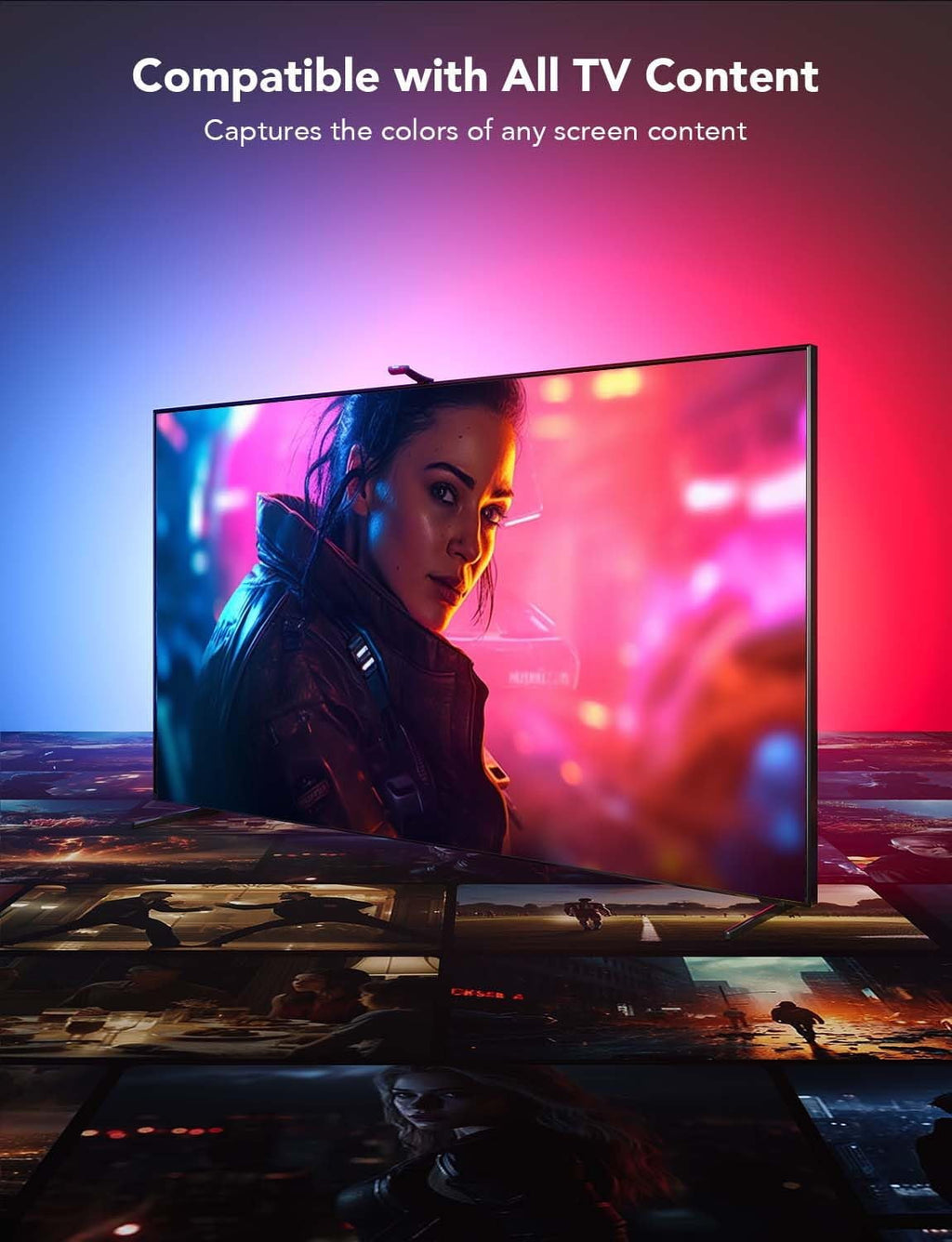 Envisual TV Backlight T2, For 75-85 inch TVs, Dual Camera with High-Fidelity Color Sensing Technology