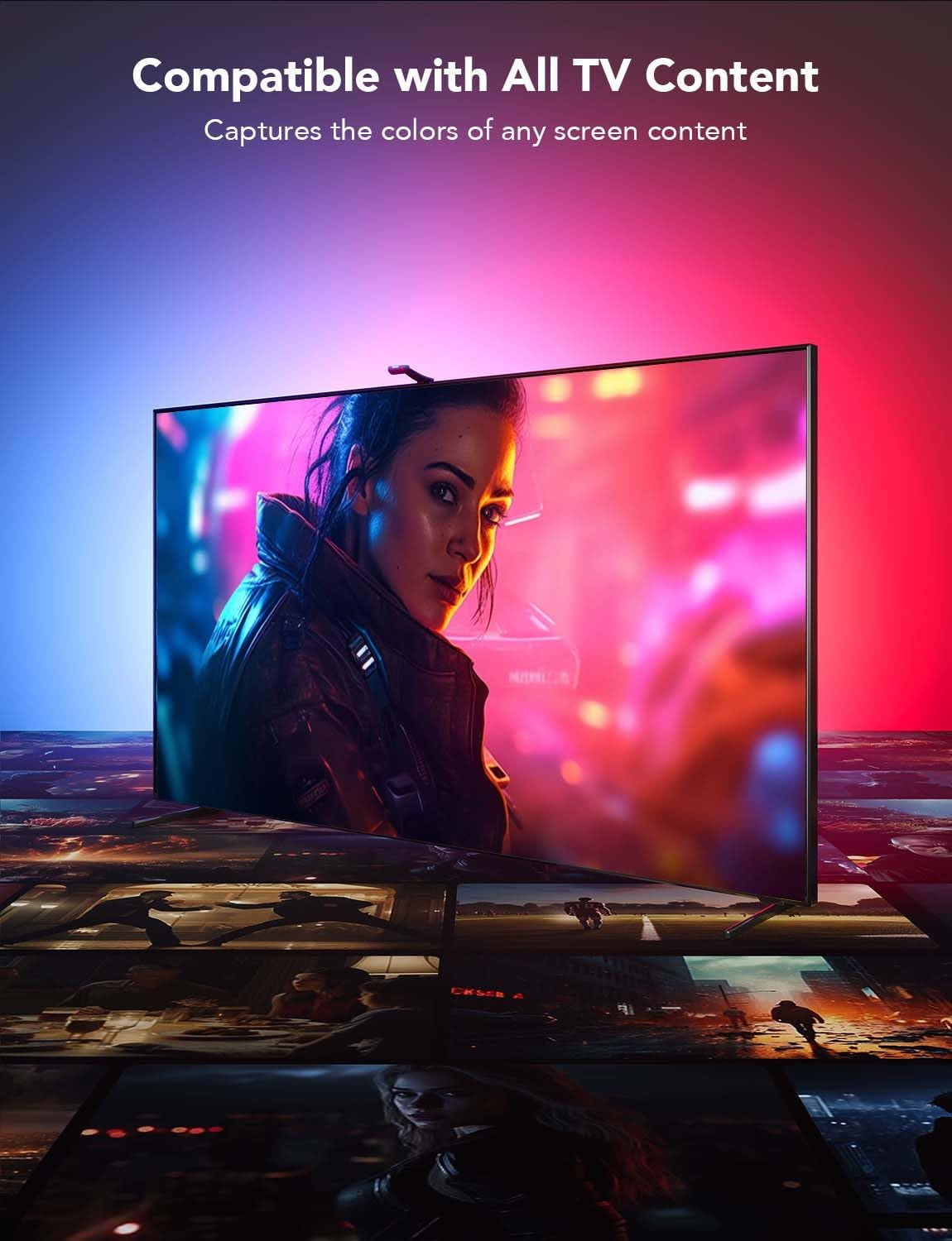 Envisual TV Backlight T2, For 75-85 inch TVs, Dual Camera with High-Fidelity Color Sensing Technology