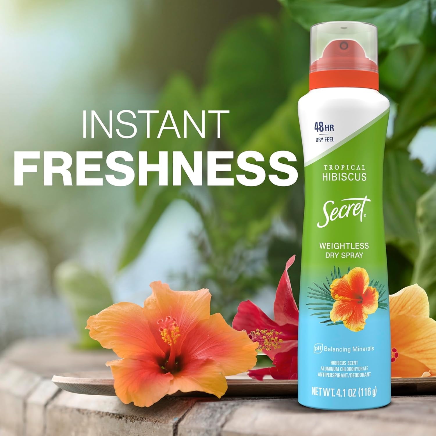Deodorant Dry Spray Tropical Hibiscus 4.1oz