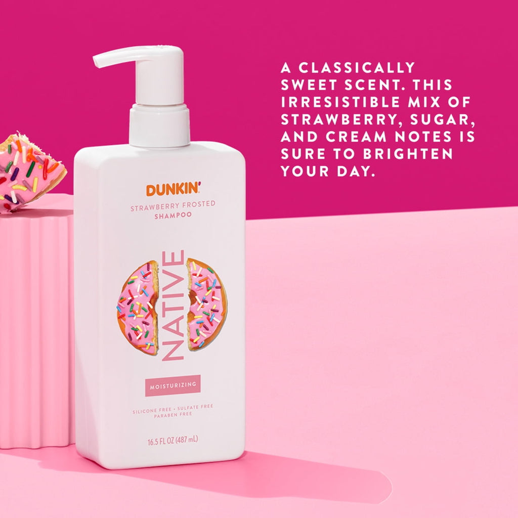 Dunkin' Moisturizing Shampoo, Sulfate Free, Strawberry Frosted, 16.5 oz