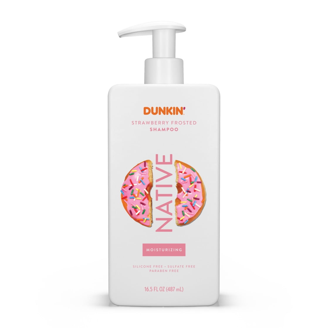 Dunkin' Moisturizing Shampoo, Sulfate Free, Strawberry Frosted, 16.5 oz