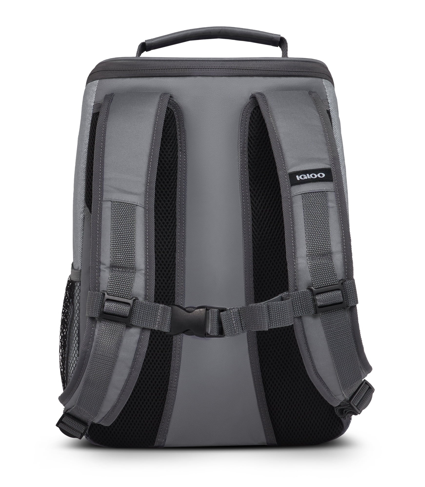 Laguna Soft Sided Cooler Backpack, 24 Can Capacity, Gray Twill with Ibiza Blue
