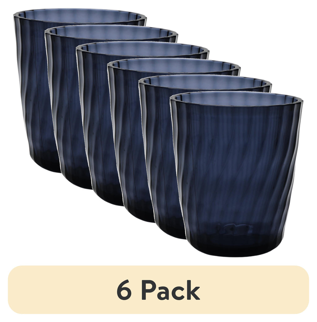 14-Ounce Acrylic Short Embossed Swirl Texture Tumbler, Blue