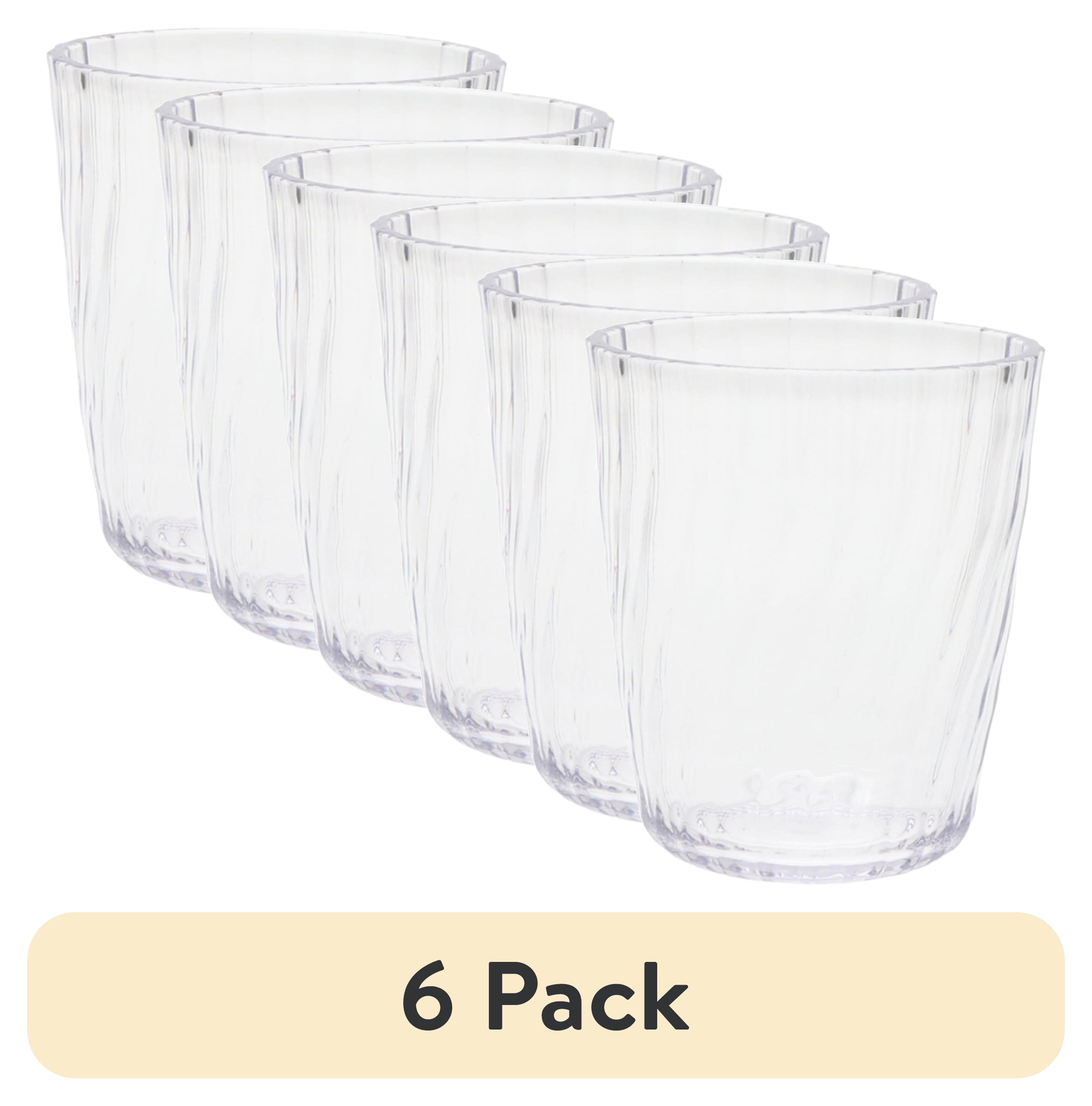 14-Ounce Acrylic Short Embossed Swirl Tumbler, Clear