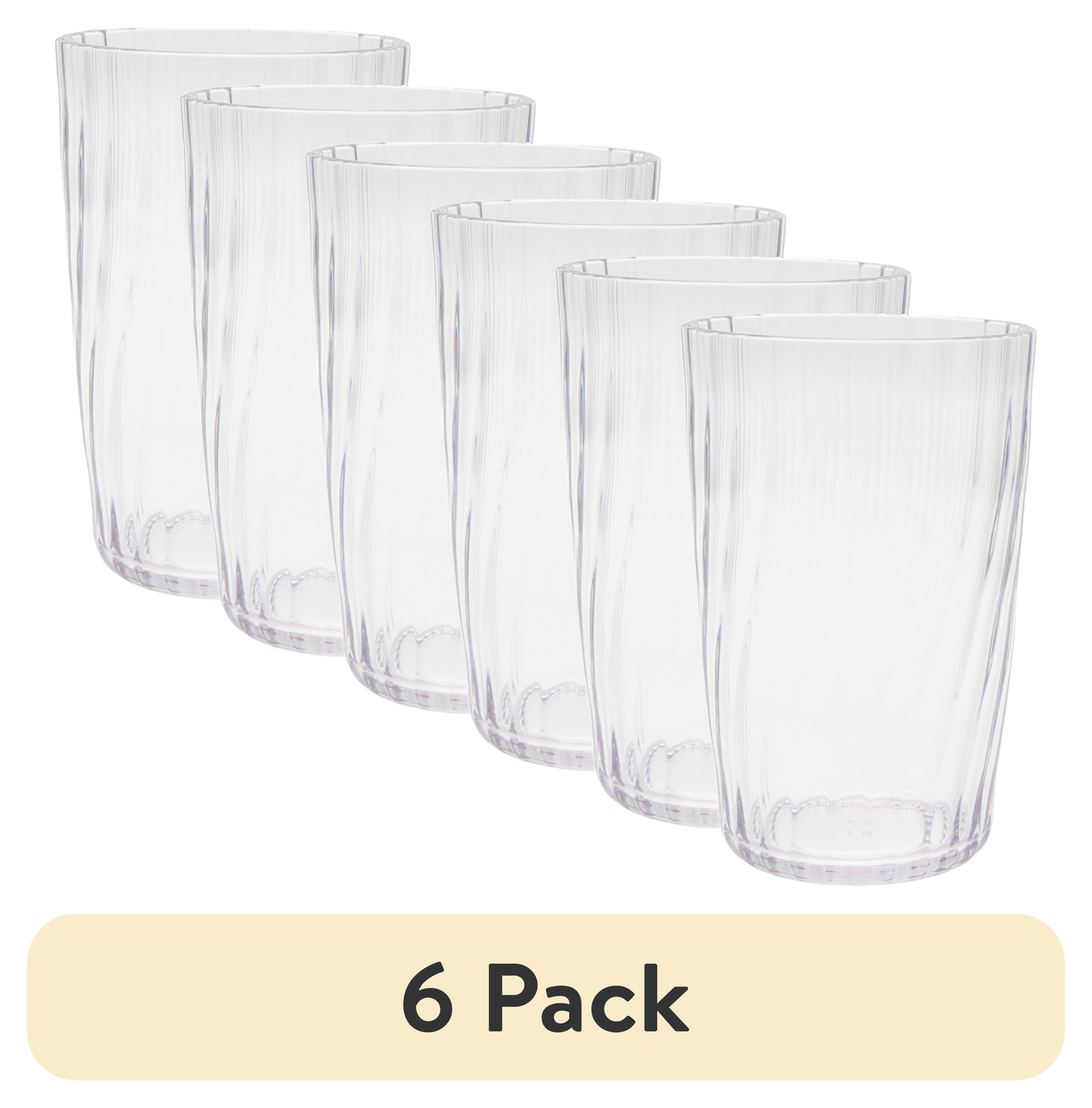 20-Ounce Acrylic Tall Embossed Swirl Tumbler, Clear