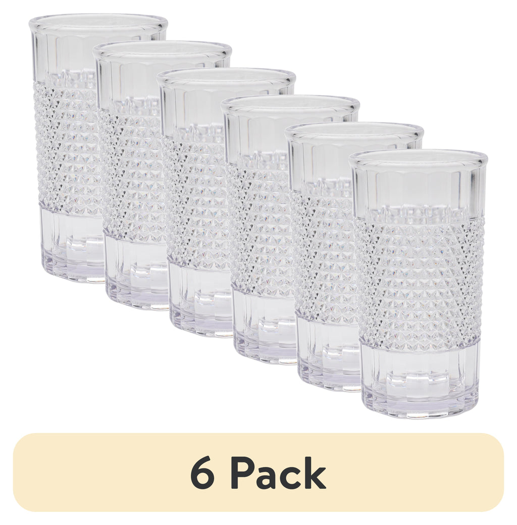 20 oz Clear Tall Acrylic Diamond Texture Tumbler