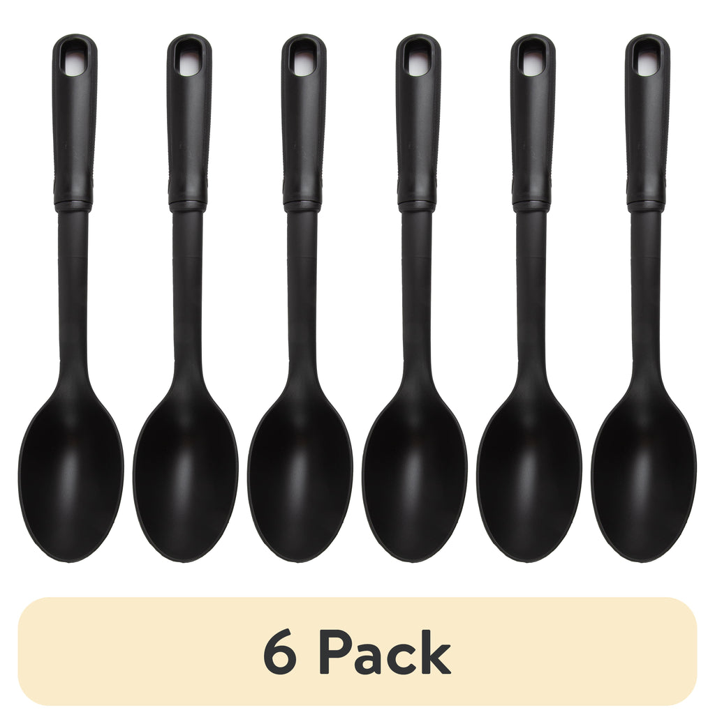 Nylon Solid Basting Spoon, Soft-Touch Handle, Black,