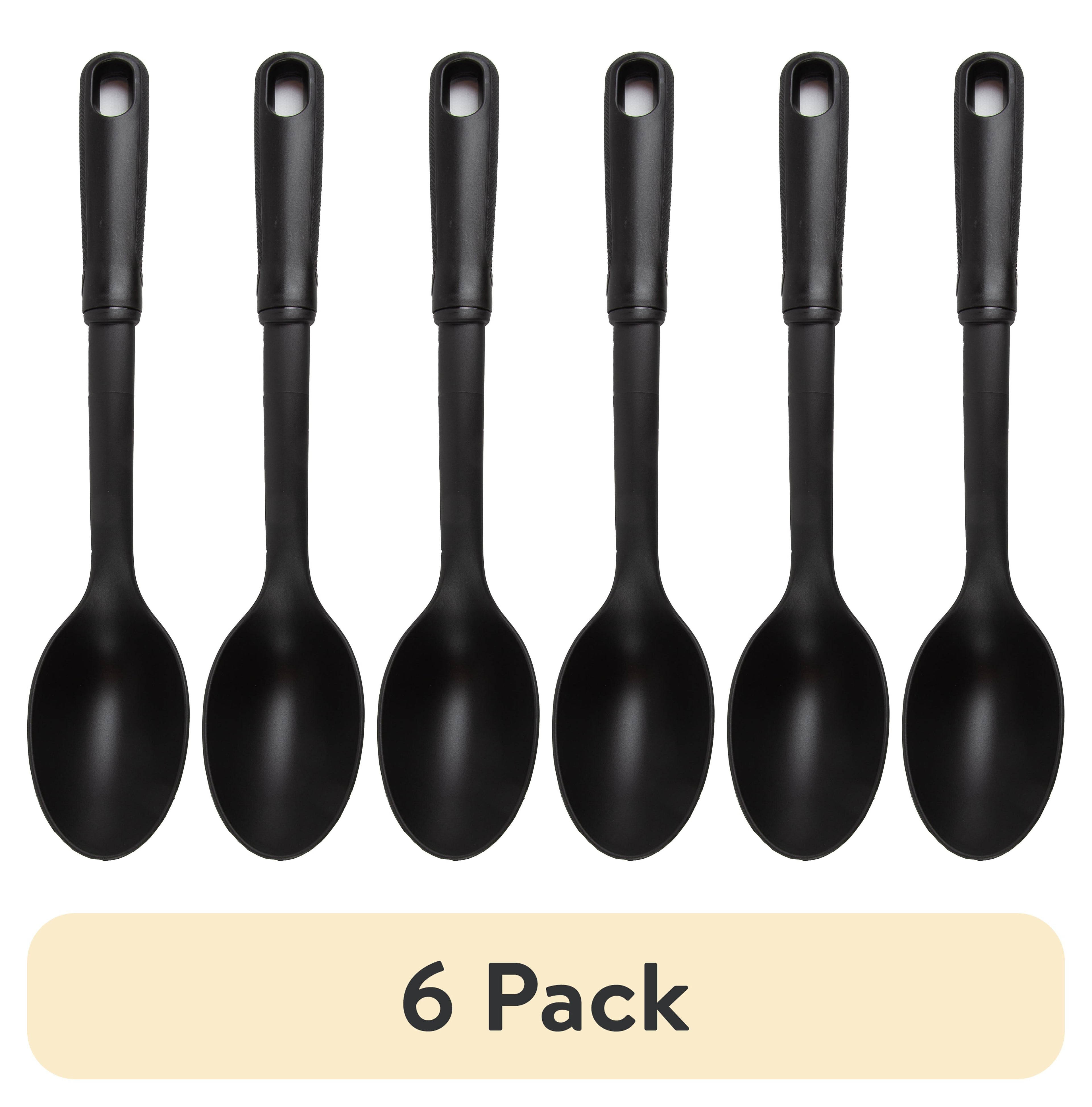 Nylon Solid Basting Spoon, Soft-Touch Handle, Black,