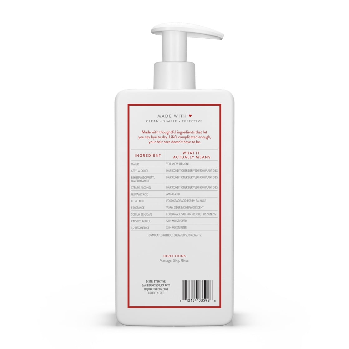 Moisturizing Conditioner, Warm Cider &amp; Cinnamon, Sulfate &amp; Paraben Free, 16.5 fl oz