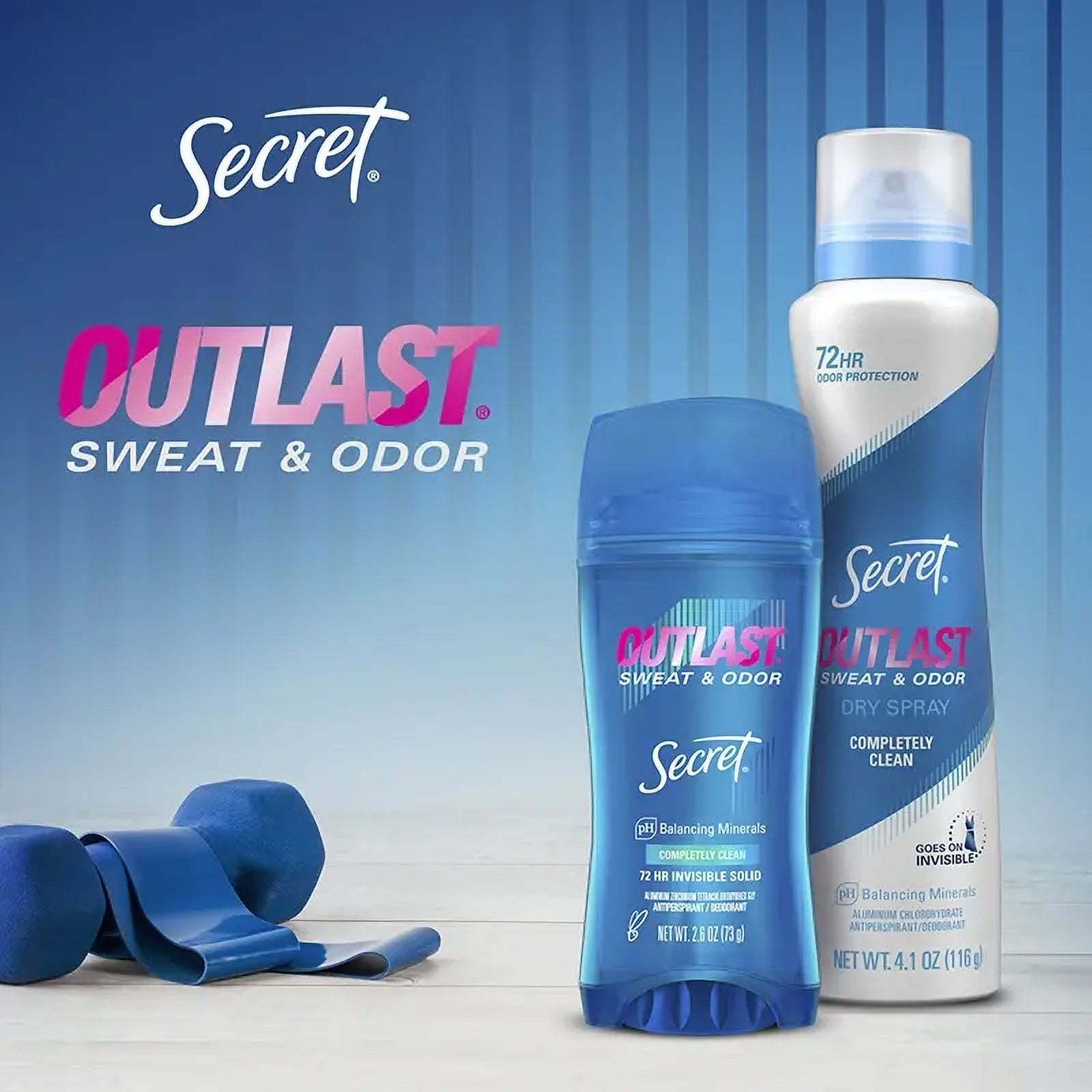 Outlast Antiperspirant &amp; Deodorant Clear Gel, Protecting Powder 2.7 oz (Pack of 3)