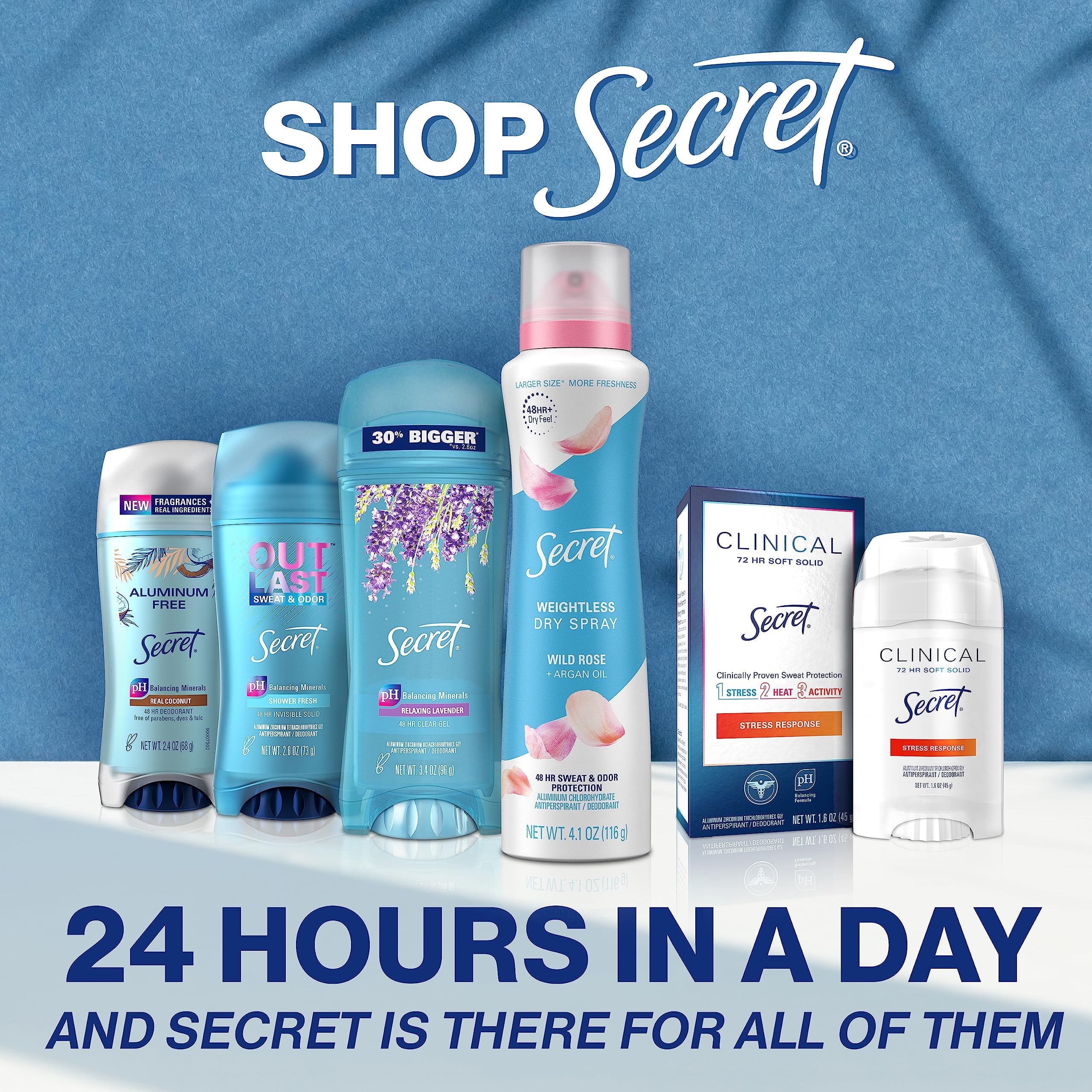 Fresh Clear Gel Antiperspirant and Deodorant for Women, Waterlily Scent, 2.6oz (Pack of 3)