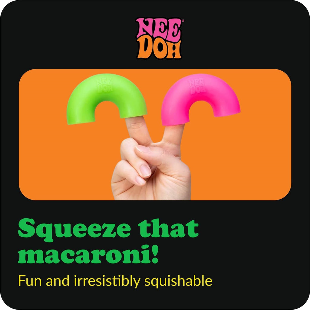 NeeDoh Mac ‘N- Squeeze - 4 Squishy Noodles - Assorted