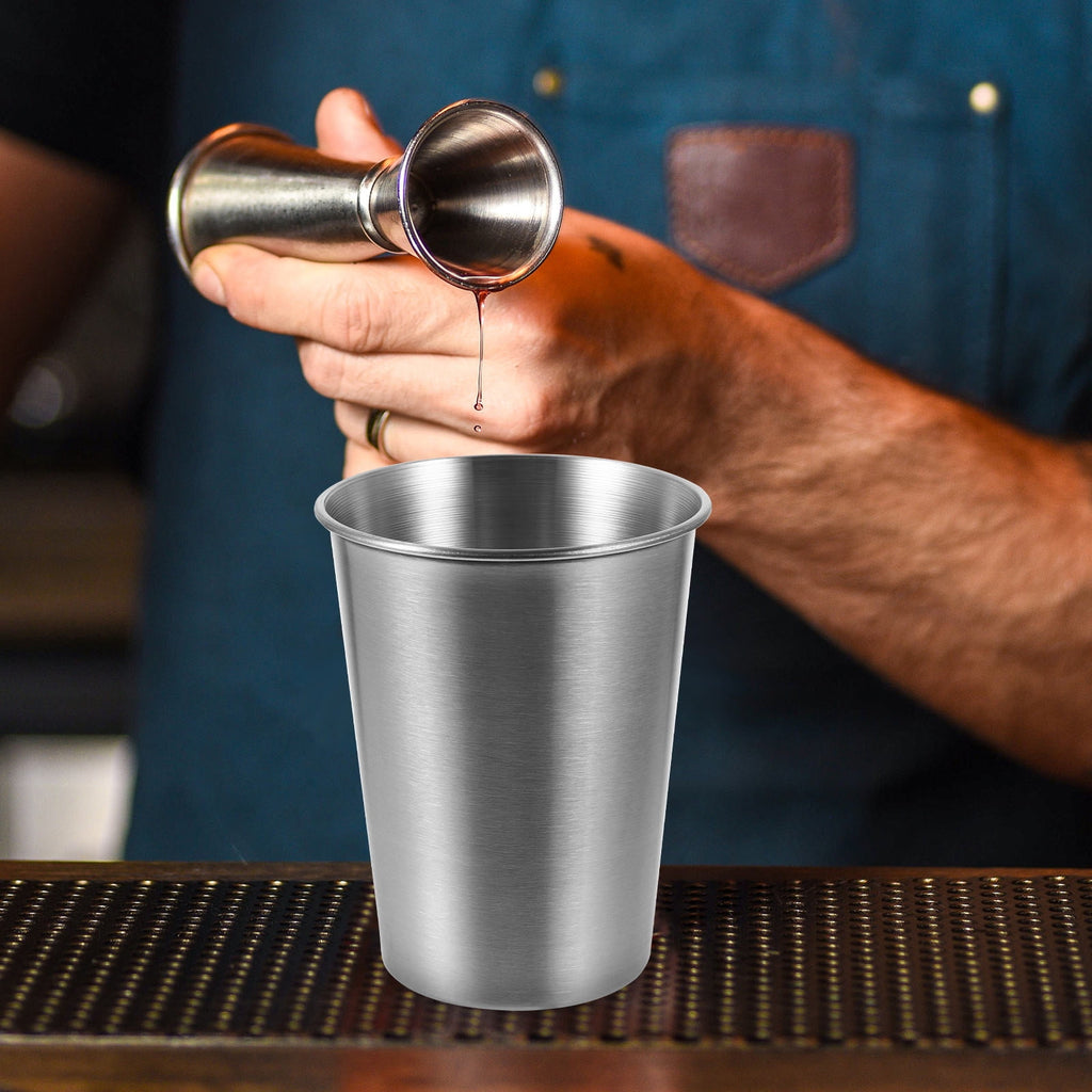 Milisten Set of 6 Stainless Steel Cups for Cocktails, Water, and Beverages Drinkware