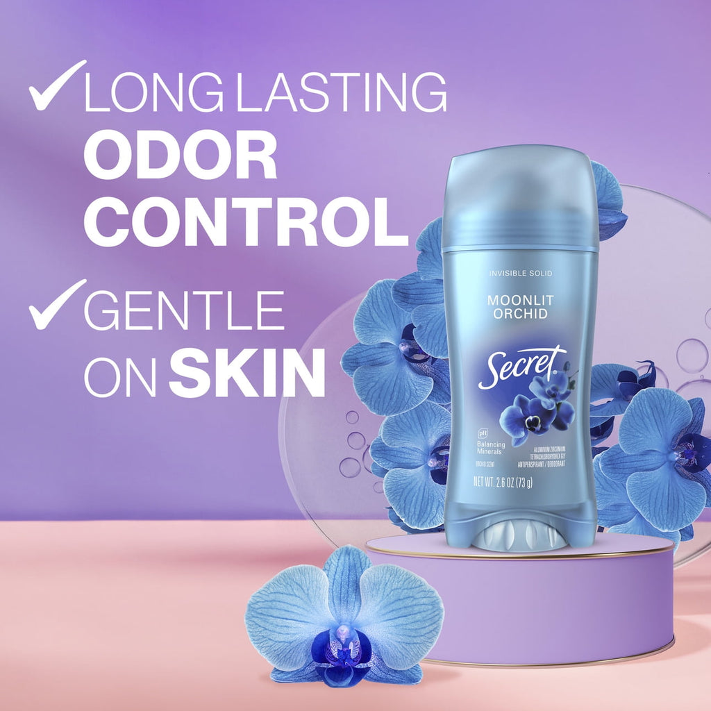 Fresh Invisible Solid Antiperspirant &amp; Deodorant for Women, Moonlit Orchid, 2.6oz