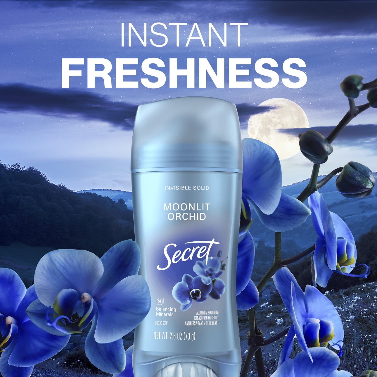 Fresh Invisible Solid Antiperspirant &amp; Deodorant for Women, Moonlit Orchid, 2.6oz
