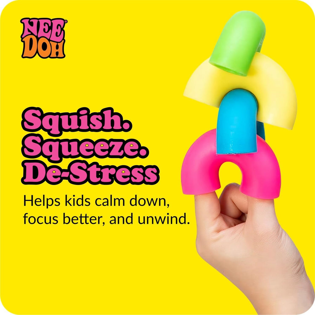 NeeDoh Mac ‘N- Squeeze - 4 Squishy Noodles - Assorted