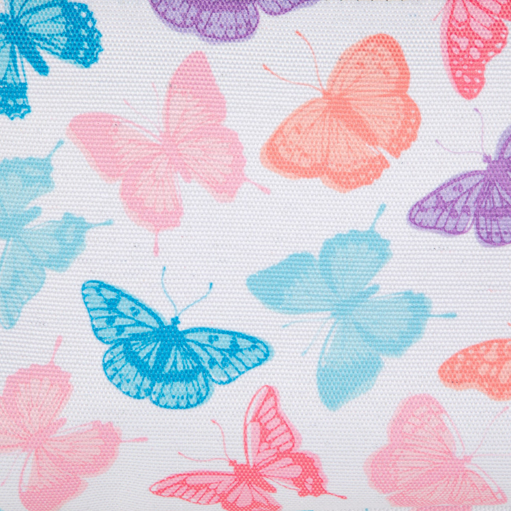 Kids Butterfly Canvas Storage Basket with Handles, 15 in x 11 in x 7.8 in