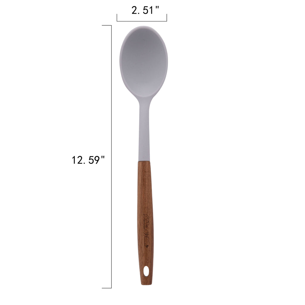 10-Piece Silicone and Acacia Wood Handle Cooking Utensils Set, Blue
