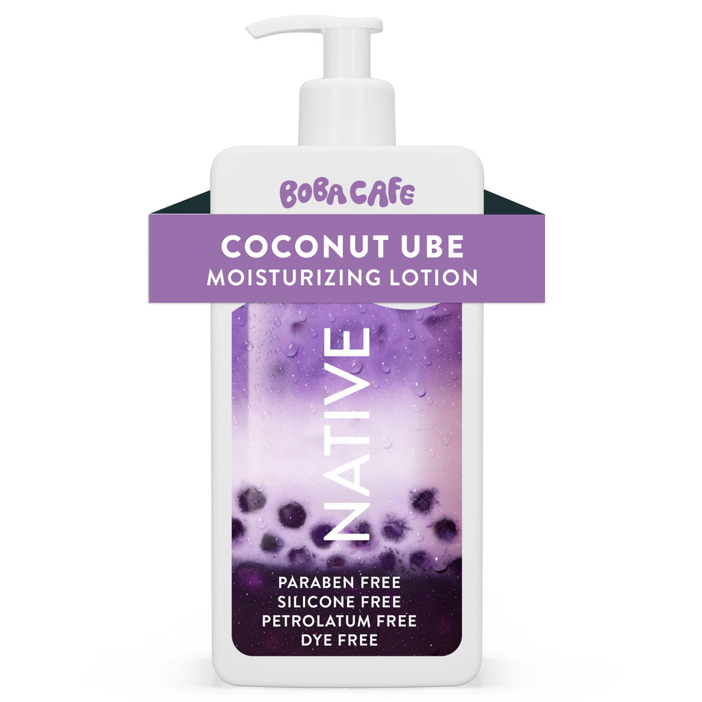 Moisturizing Body Lotion, Limited Edition Coconut Ube, Silicone Free for Women and Men, Boba Café, 16.5 oz