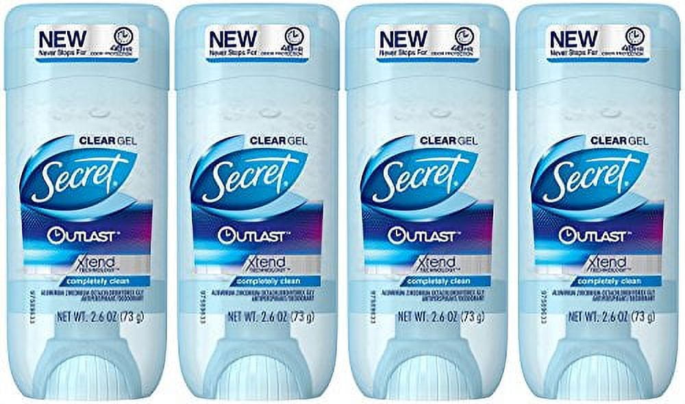 Outlast Completely Clean Scent Women's Clear Gel Antiperspirant &amp; Deodorant 2.6 Oz (Pack of 4)