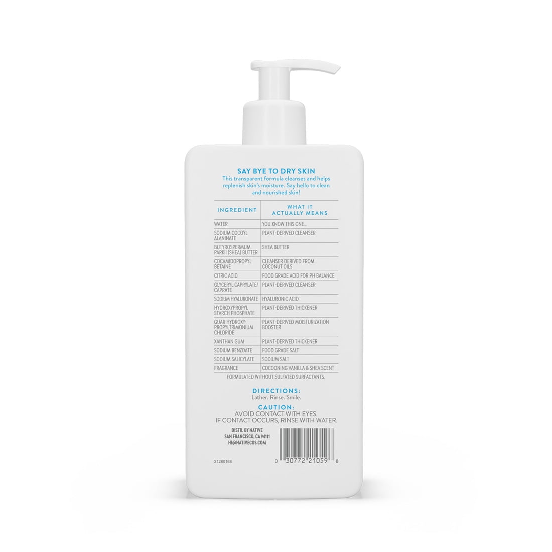 Hydrating Face Wash for Dry Skin, Sulfate Free, with Hyaluronic Acid and Shea Butter, Dermatologist Tested, 12.5 fl oz